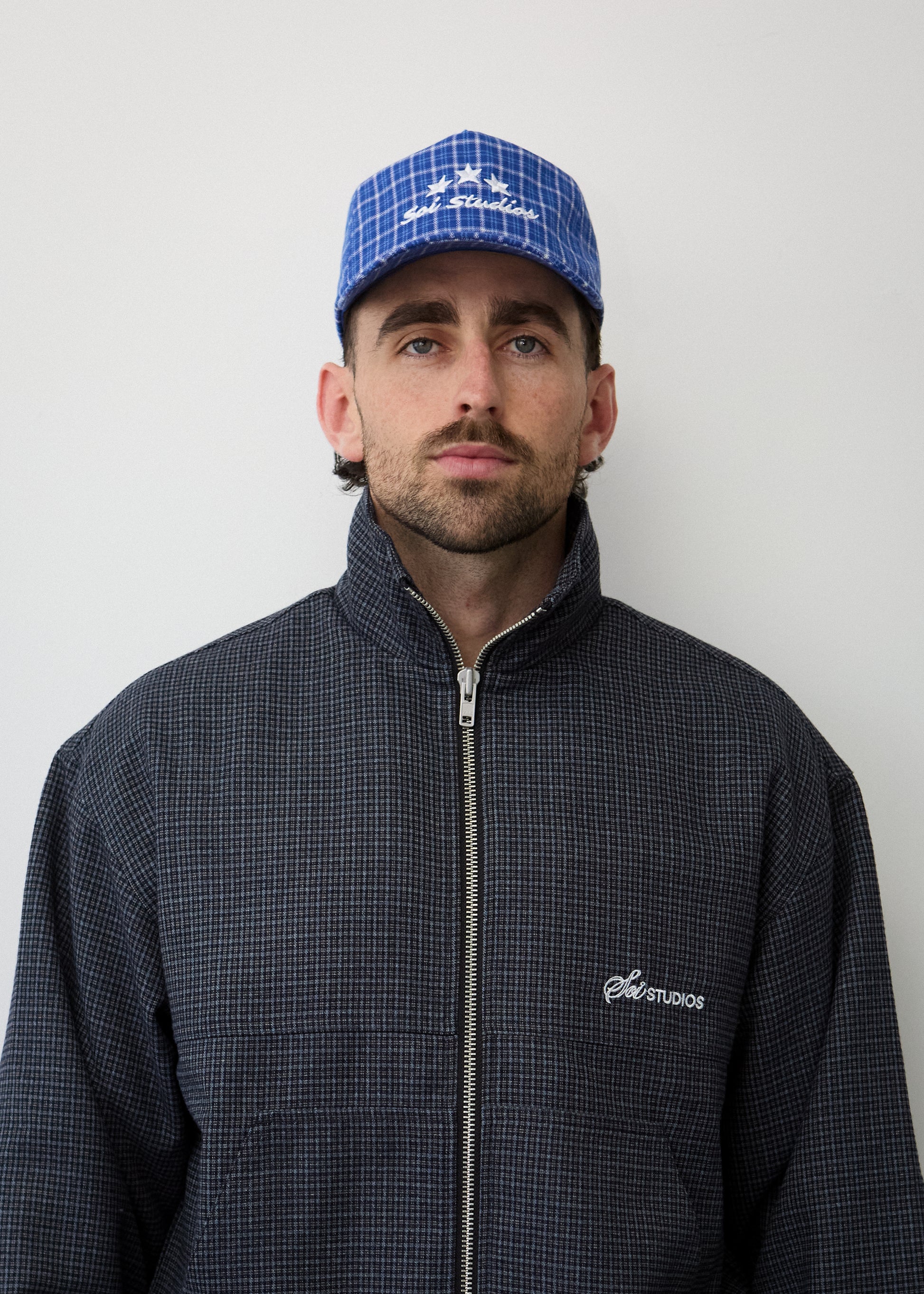 BLEU PLAID CAP