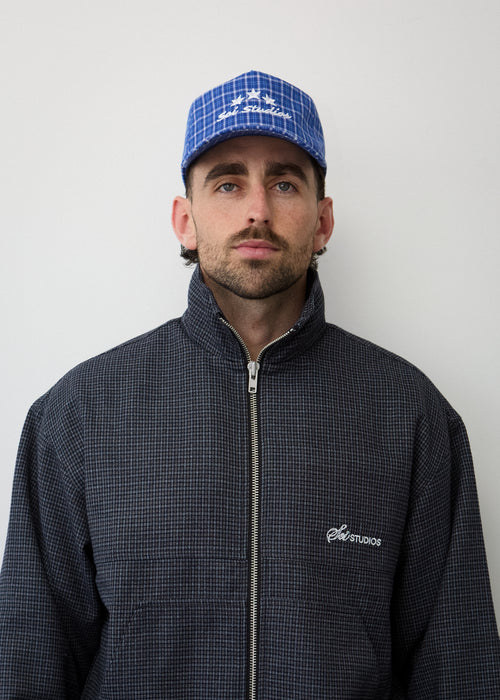 BLEU PLAID CAP