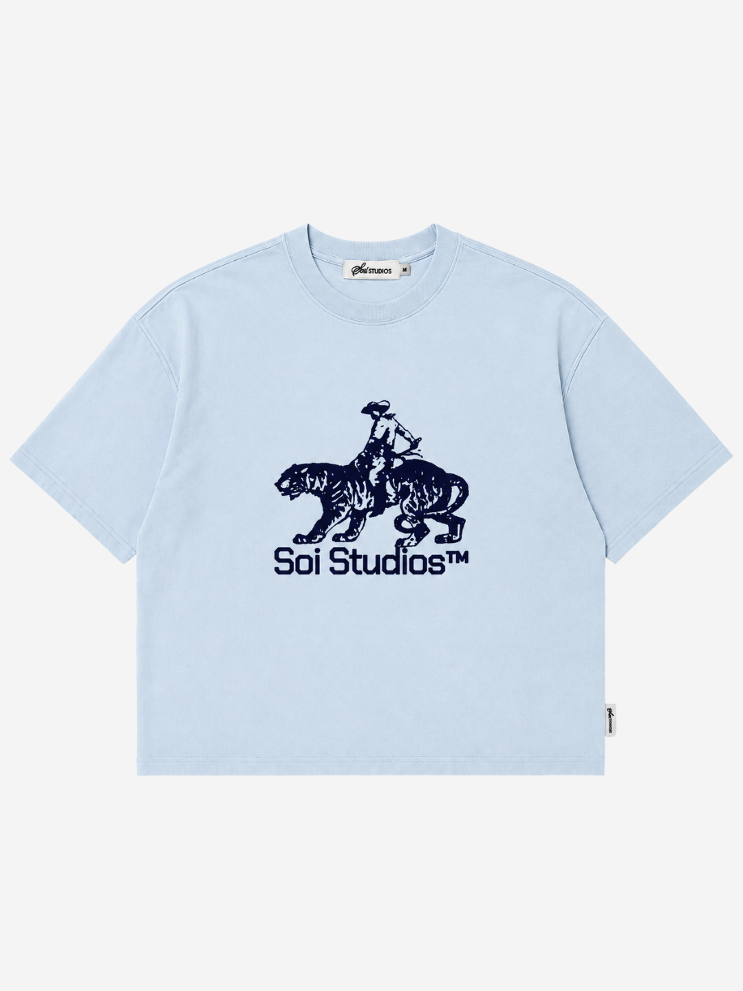 PALE BLUE TIGER T-SHIRT