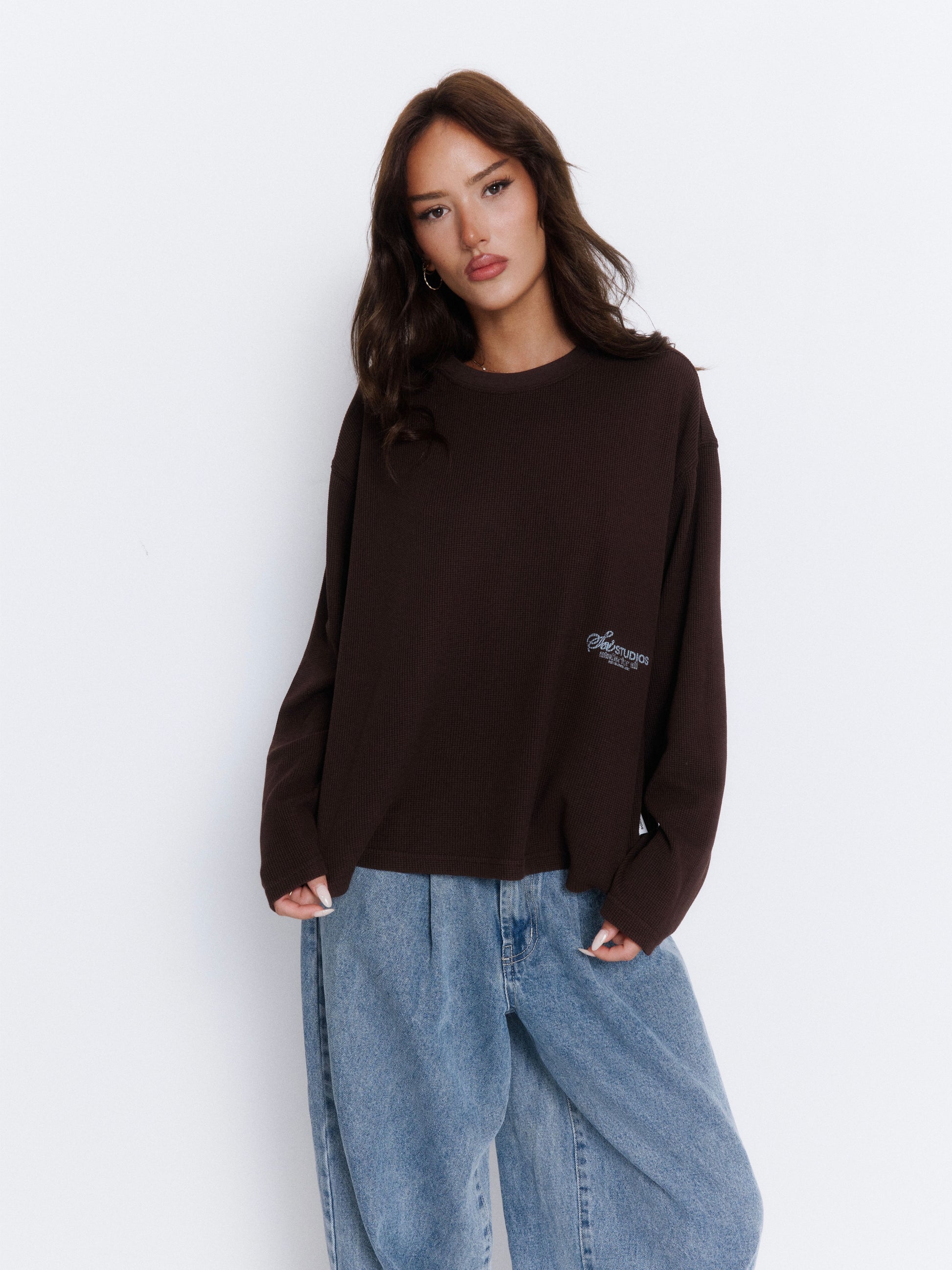 BROWN LS WAFFLE