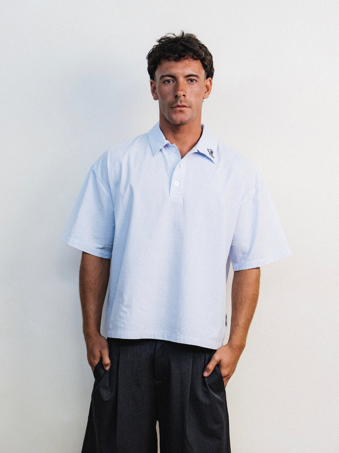 PALE BLUE TALAY POLO