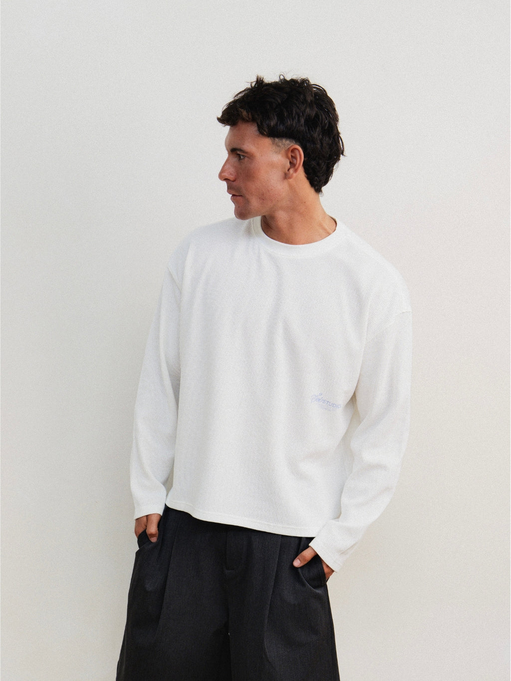 LONG SLEEVE WAFFLE TEE
