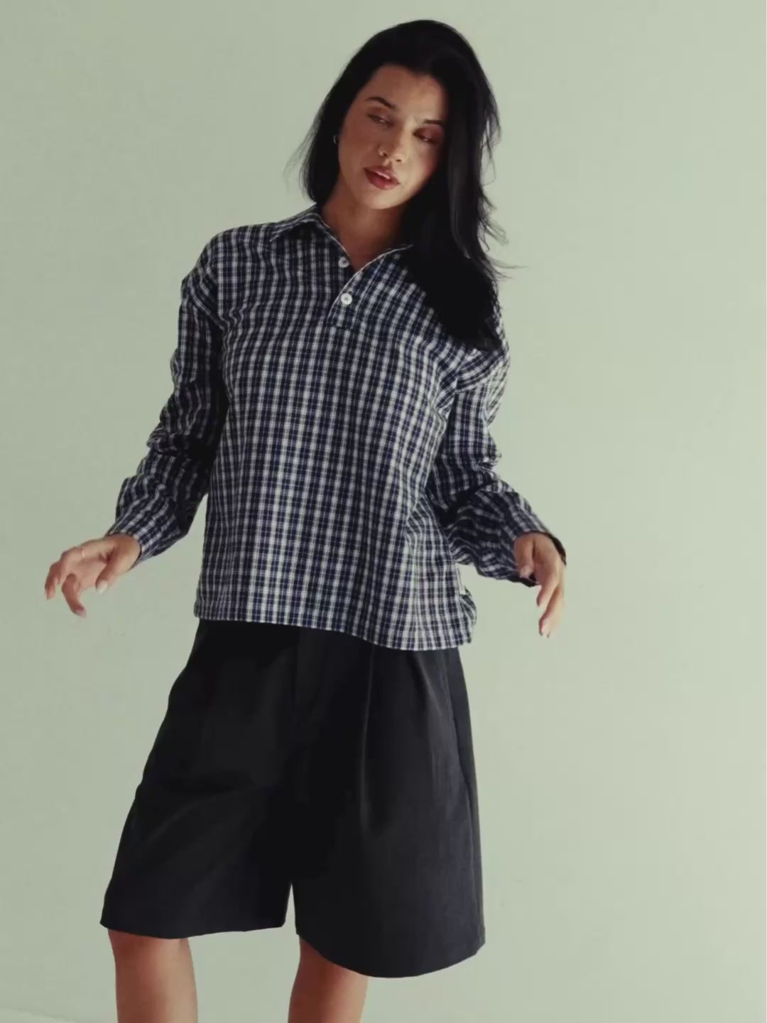 WIDE LEG PLEATED SHORT