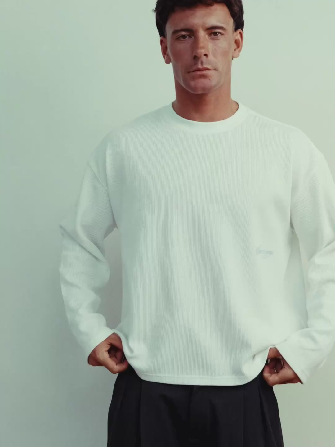LONG SLEEVE WAFFLE TEE